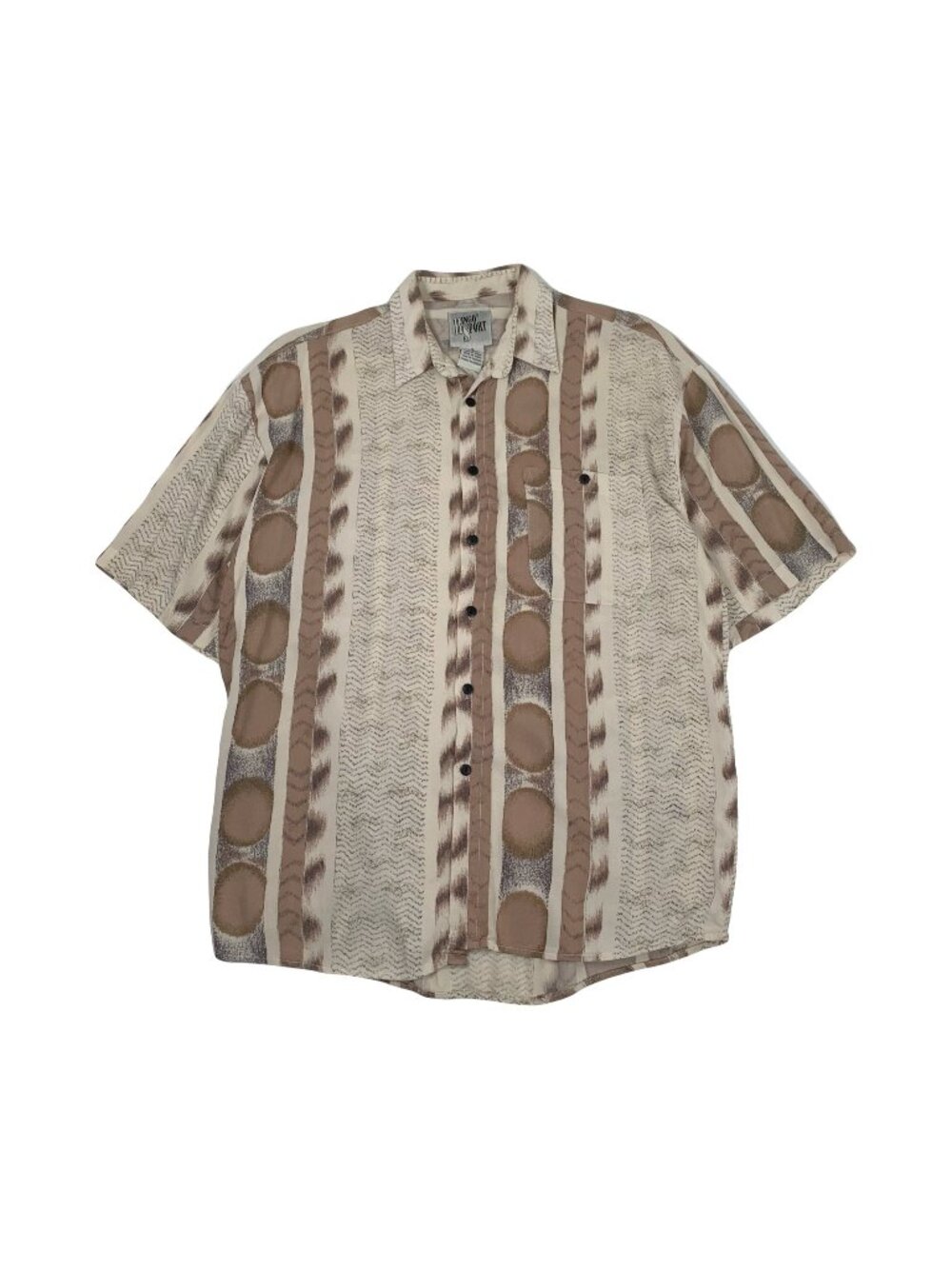 Vintage Ringo Sport Abstract Pattern Short Sleeve Button Up S